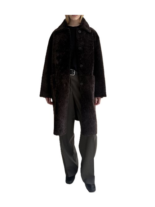 Cappotto Zoey Merinillo Alba in nappa marrone Arma Arma | 110L266075.02COFFEE BEAN